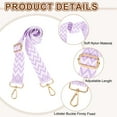 thumbnail image 3 of Purse Straps Replacement Crossbody, 1.5 Inch Wide Shoulder Bag Strapwith Light Gold Buckle, Light Purple Geometrical, 3 of 6
