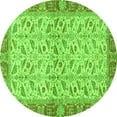 thumbnail image 1 of Ahgly Company Indoor Round Oriental Green Traditional Area Rugs, 3' Round, 1 of 4