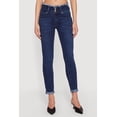 thumbnail image 3 of Women's Three Button Frayed Waistband Rolled Cuff Skinny Jeans, 3 of 4