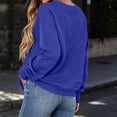 thumbnail image 7 of Casual Oversized Top for Women Crewneck Long Sleeve Textured Pullover Sweatshirt with Pockets, 7 of 7