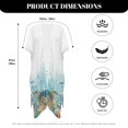 thumbnail image 4 of HELLHERO Breathable Bathing Suit Cover Up for Summer Polyester Half Sleeve Cover Ups for Swimwear Women Sea Turtle Pattern, 4 of 4