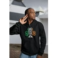 thumbnail image 3 of Old Glory Mens St. Patricks Day Shamrock Knot Full Zip Long Sleeve Graphic Hoodie, 3 of 6