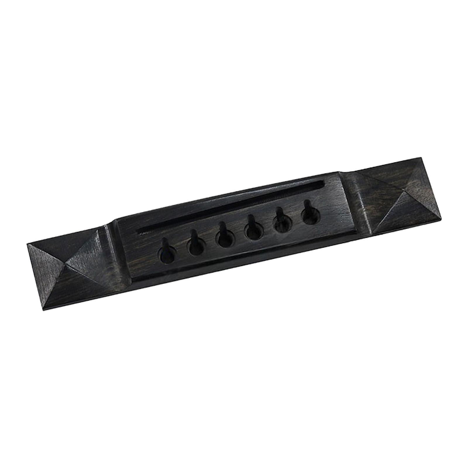 QSTDGVPW Acoustic Guitar Bridge Wood Universal Pyramid Saddle Musical Instrument Part for A Ebony