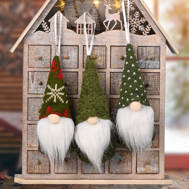 Christmas Deco Xmas Mini Gnome Faceless Girl Forest Doll Pendant 2023 Merry Christmas Natal Noel Christmas Tree Decor Navidad