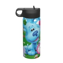 Blue's Clues Kids Insulated Water Bottle With Straw - 18 Oz Stainless Steel Double Wall Vacuum Cup, Leakproof, Bpa Free, Suitable For Boys And Girls