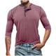 thumbnail image 2 of pstuiky hombres de manga larga, Cárdigan informal de color liso con botones para hombre, manga larga y cuello redondo camisetas de hombre xxxl, 2 of 8