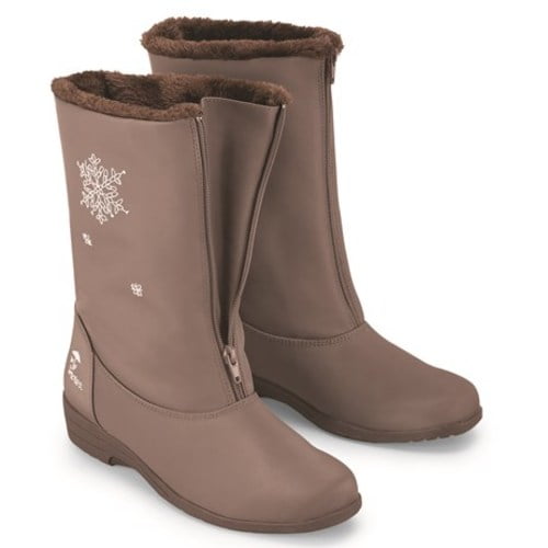 Bigbolo Totes Snowflake Waterproof BootsWomensTaupe8