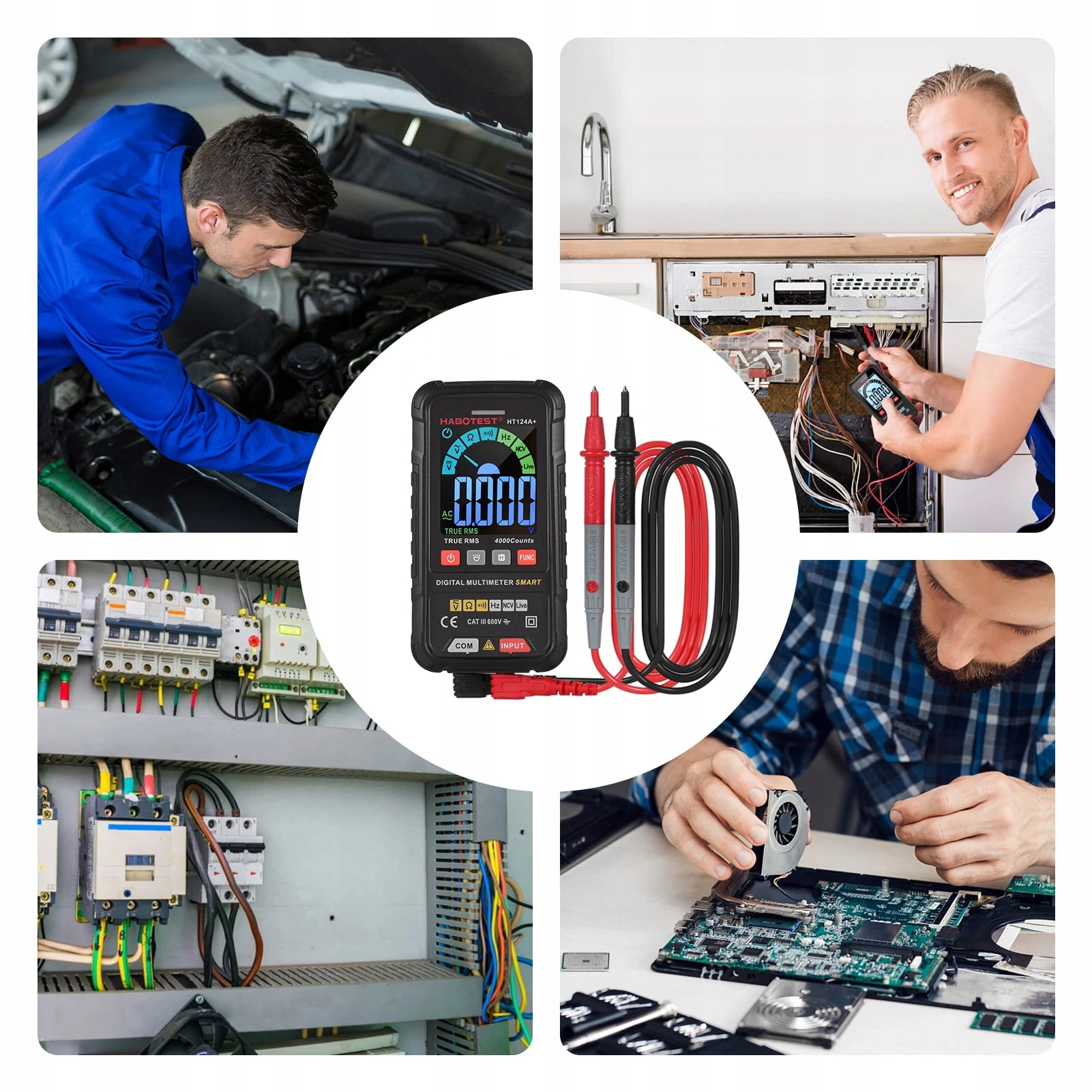 HT124A+ Digital Multimeter High Precision Multimeter Electrical Measurement