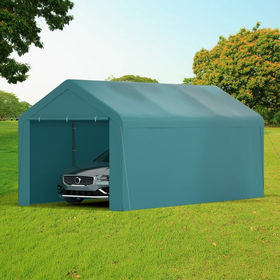 GOJOOASIS 10x20 Heavy Duty Carports Portable Garage Car Canopy Tent Outdoor Shelter,Green