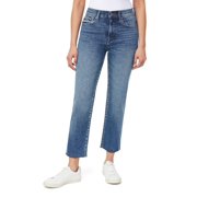 kensie Jeans Women's The Allie High-Rise Slim Straight Raw Hem 27-Inch Inseam, Laguna, 0