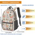 thumbnail image 3 of Chihuahua and Floral Beige Pattern 17" School Backpacks for Teens,Waterproof Oxford Fabric,S-Shape Padded Straps for School,Travel,Hiking,Camping, 3 of 6
