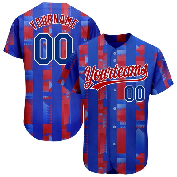 Custom Royal Royal-Red 3D Pattern Design Authentic Baseball Jersey - Hot Sale 2026