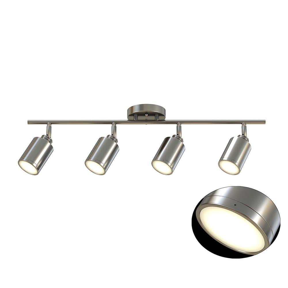 Monteaux Lighting 31 5 In 4 Light Brushed Nickel Integrated Led 4 Light Brushed Nickel Integrated Led