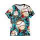 thumbnail image 3 of Gibobby Playera Manga Corta para Mujer Camiseta suelta informal con cuello en V para mujer, blusa manga corta con estampado(Azul celeste,M), 3 of 4