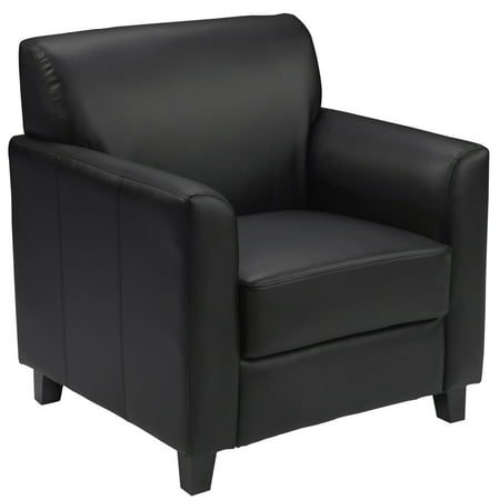 Black Leather Chair with Clean Line Stitched (Best Way To Clean Fabric Chairs)