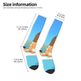thumbnail image 2 of Masiiu Bluey Print Adult Crew socks, Comfortable Novelty Colorful Patterned, Breathable, Stylish Colorblock for Men Women, 2 of 6