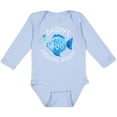 thumbnail image 3 of Inktastic Daddy's Fishing Buddy with Cute Blue Fish Boys or Girls Long Sleeve Baby Bodysuit, 3 of 5