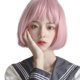 thumbnail image 1 of Pelucas rectas cortas rosadas sintéticas para mujer Peluca Bob para parte del cabello TUNC Sencillez, 1 of 5