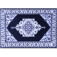 thumbnail image 1 of Ahgly Company Machine Washable Indoor Rectangle Medallion Blue Traditional Area Rugs, 2' x 4', 1 of 4
