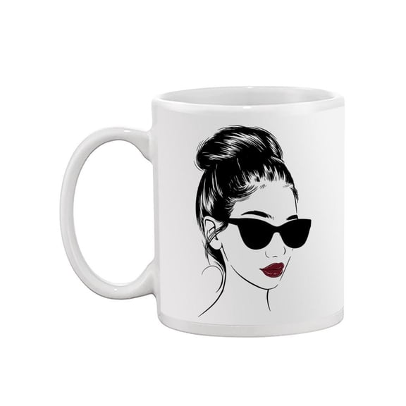 Stylish Woman In Sunglasses Mug -Image by Shutterstock,