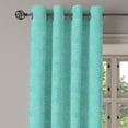 thumbnail image 2 of Ambesonne Aqua Grommet Curtain, Vintage Botanic Leaves, 50" x 96", Turquoise and White, 2 of 6