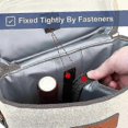thumbnail image 1 of 1 Insulated Wine Tote Carrier - 2 Bottle Travel Padded Wine Cooler Bag With Handle And Adjustable Shoulder Strap, For Wine Lovers, 1 of 3