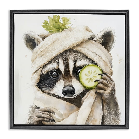 Stupell Industries Time To Depuff Self Care Black Framed Floater Canvas Wall Art, design by Tina LeCour