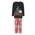 thumbnail image 2 of Elippeo Family Matching Christmas Pajamas, Baby Romper/Dog Clothes/Letter Snowflake Print Long Sleeve Tops and Pants Sleepwear Set, 2 of 10