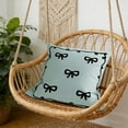 thumbnail image 5 of OAVQHLG3B Bow Pillow Cover 18x18, Throw Pillow Case with Ribbon Pattern, Pastel Aesthetic Cushion for Bedroom, Couch or Women Room Decor, 5 of 6