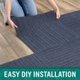 thumbnail image 5 of Roma Stripe Rib Blue Residential 24 in. x 24 in. Peel and Stick Carpet Tile Square 60 Sq. ft. 15 Tiles Per Box, 5 of 12