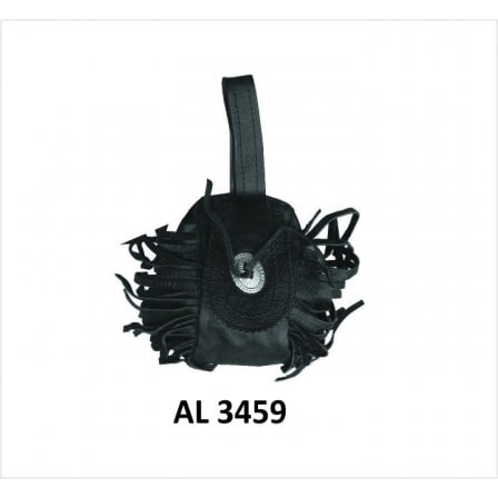 Motorcycle 3/4 Shell - Motorcycle Biker Stylish Heavy Duty Leather Fringe Conchos Belt Loop Clam Shell
