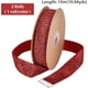 thumbnail image 5 of Rollo de cinta de raso con lentejuelas de 20 yardas × 1 pulgada de largo para envolver regalos de boda, lazos para el cabello, arreglos florales y decoración del hogar (rojo y verde)., 5 of 9