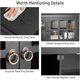 thumbnail image 5 of Glass Door Storage Cabinet with Adjustable Shelf, Cable Management, Media Entertainment Center 50'' Modern TV Stand, Black My Lux Decor Round, 5 of 6
