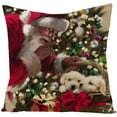 thumbnail image 1 of Puntoco Navidad algodón Lino sofá coche hogar cintura cojín funda de almohada 45*45 Puntoco Puntoco-3154, 1 of 1