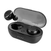 iHip Mini True Wireless Sound Pods (black pods)  with Charging Case , Bluetooth 5.0 Sweatproof Sports Earbuds Built in Microphone for iPhone Android HD Quality Sound Sweatproof Earphones for Work/Runn