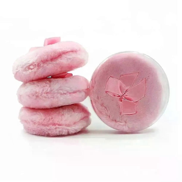Large Fluffy Powder Sponge Puff Ultra Soft Washable Reusable Velour Face Body Powder Puff Loose Powder Puffs Wet Dry Makeup Tool