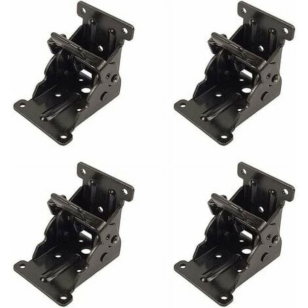 Bisagra plegable autoblocante, bisagra plegable para gabinete de cocina de 4 piezas, bisagra plegable de pie de 90 grados de chapa de acero, soporte de estante plegable para mesa de extensión con
