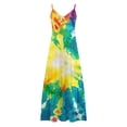 thumbnail image 4 of Viikei Summer Dresses for Women Sleeveless,Fashion Women Summer Casual Solid V-Neck Camis Sleeveless Long Dress Yellow S, 4 of 5
