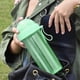 thumbnail image 4 of Camping Botella de agua para bebidas y deportes al aire libre con taza de pajita doble de 600 ml (verde), 4 of 4