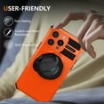 thumbnail image 5 of for iPhone 12 Pro Back Case, Ultra Slim 360 Degree Rotating Ring Kickstand Support Car Magnetic Mount Drop Protective TPU+ PC Hybrid Phone Case Cover for iPhone 12 Pro, Orange, 5 of 14