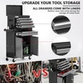 thumbnail image 2 of AIRAJ Sleek Black 7-Drawer Rolling Tool Box with Wheels, Modern Garage Storage Organizer, 2 of 7