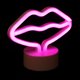 thumbnail image 5 of Lámpara de noche con forma de labio rojo acrílico LED Letreros de neón Luz Luz de escritorio (uso doble), 5 of 8
