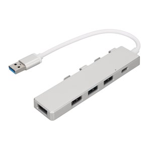 USB Hub Haute Vitesse 1xUSB3.0 Port 3xUSb2.0 Ports 1xUSB C Port d'alimentation USB3.0 4 Hub des ports USB Adaptateur Hub Multiport Argent