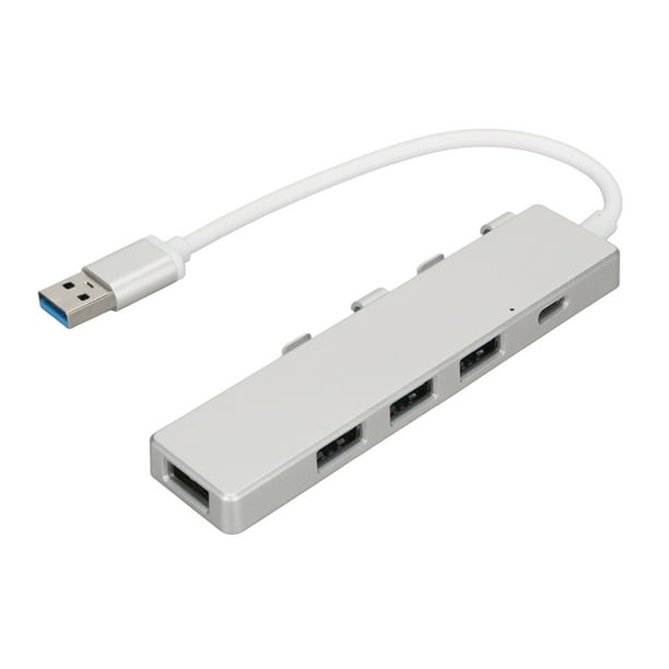 Concentrador USB 3.0, Concentrador USB Transmisión De Alta Velocidad Cuatro Puertos Puerto Portátil 1xUSB3.0 Para Computadora Portátil ANGGREK No