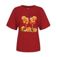 thumbnail image 3 of Fgnfyis T-Shirt à Manches Courtes Imprimé Col Rond Mode Décontractée pour Femmes Rouge G, 3 of 3
