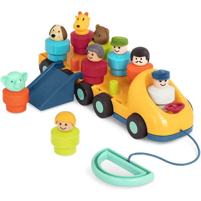 Toy Bus Battat Spinning con 9 personajes para niños mayores de 18 meses