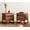 Brown, variant on WAMPAT Modern End Table With 2 Drawers - Compact Sofa Side Table & Nightstand For Living Room & Bedroom，Brown