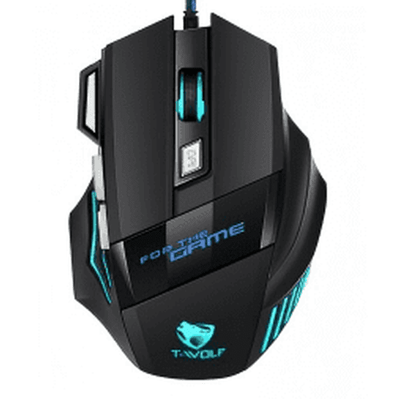 JEEJIA USB Wired Gaming Mouse Featuring RGB Lighting, Adjustable DPI, and Macro Programming, Ergonomic, for PC and Laptop Gaming, Black
