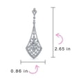 thumbnail image 4 of Bling Jewelry Womens Art Deco Fan Teardrop Crystal Dangle Chandelier Earrings, 4 of 5