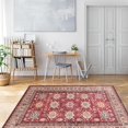 thumbnail image 1 of JV Home Area Rug Napoli Red 4'x6' Washable Carpet Anti Slip, 1 of 8